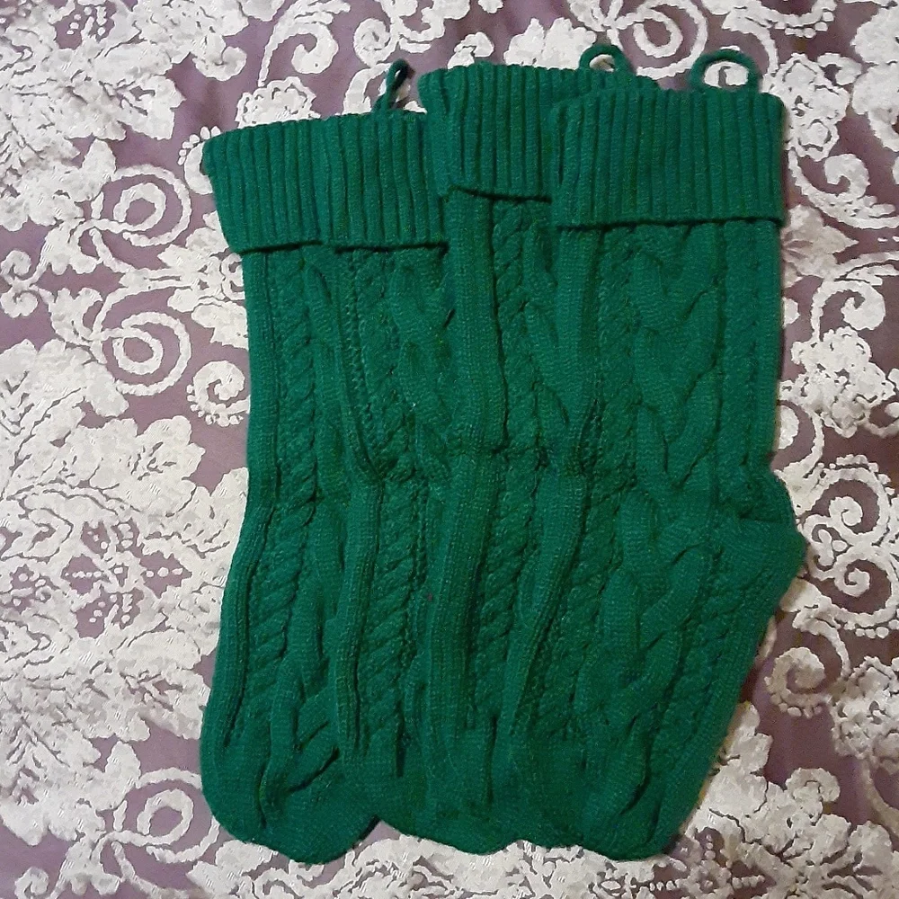 KaKaPops 4 Christmas Cable Knit Stockings